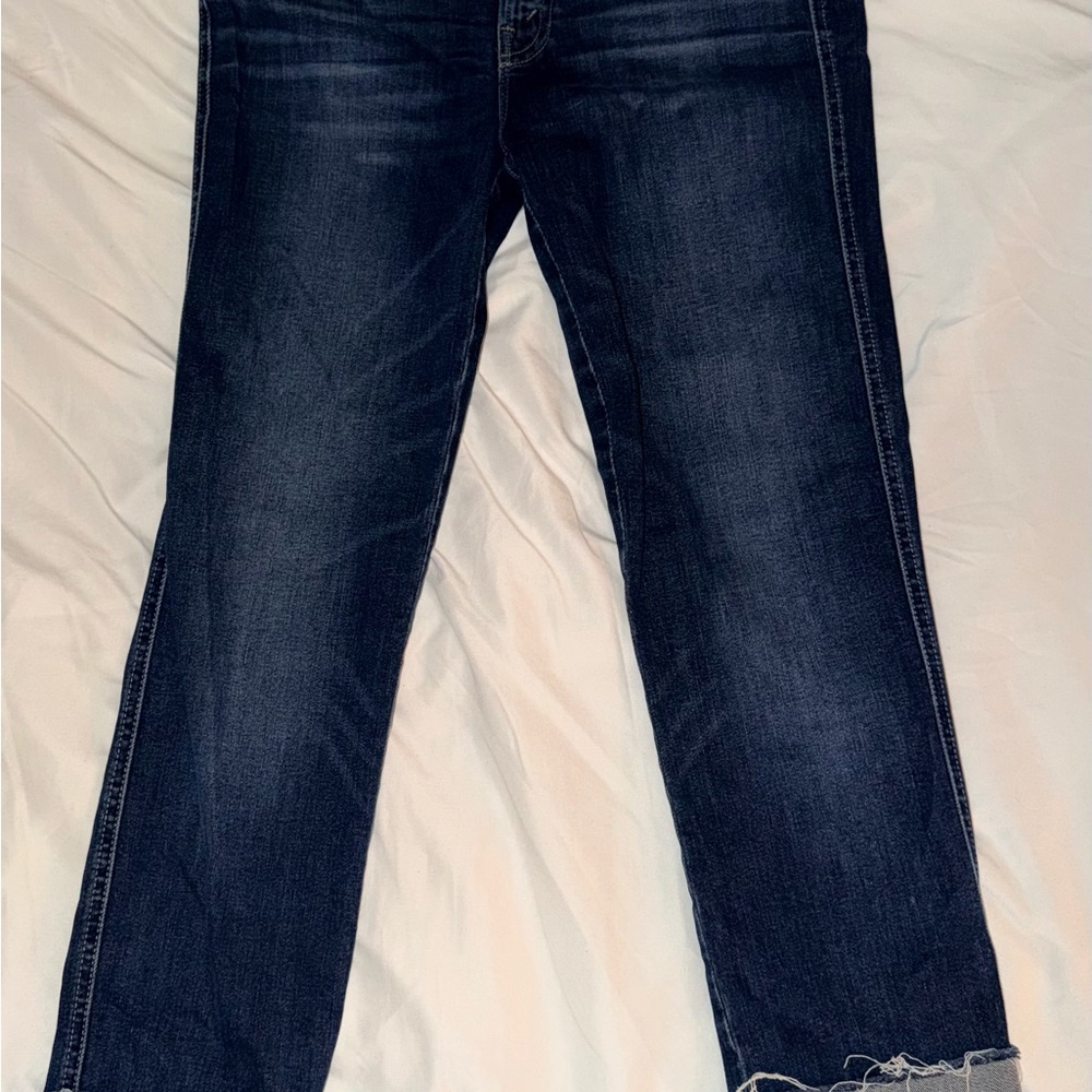 MOTHER Midnight Blue Straight Leg Jeans